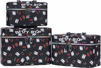 Betty Boop Womens Bp3817789 Cosmetic Bag Set In D14