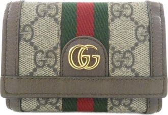 Gucci Beige Brown Gg Supreme Wallet (Tri-Fold) (Pre-Owned)