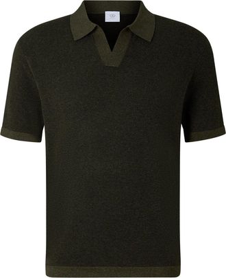 Bogner Lyon knitted polo shirt for men - Olive green - XXL