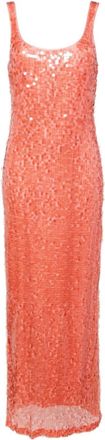 SIMKHAI Bex maxi dress - women - Polyester/Polyester/Spandex/Elastane/Nylon/Metallic Fibre - 8 - Pink