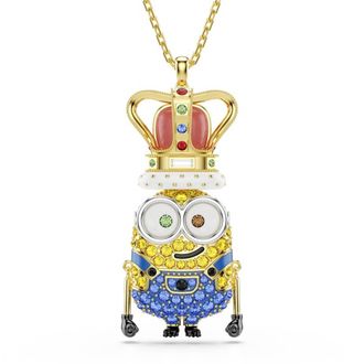 Swarovski Minions King Bob Pendant Necklace