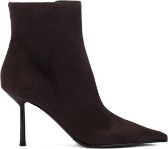 Le Silla Donkerbruine Su&egrave;de Stiletto Laarzen - Dames - Laarzen met Hak - Bruin - 38 1/2 EU - Su&egrave;de - Schoenen