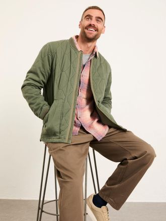 Fat Face FatFace Lambourn Khaki Green Quilted Jacket