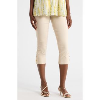 Patrizia Luca High Waist Pull-On Capri Pants in Khaki at Nordstrom Rack, Size X-Small
