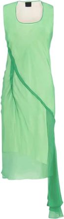 Givenchy Groene Zijden Jurk met Ruches - Dames - Casual kleedjes - Groen - S - Chiffon - Kleedjes