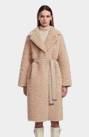 Rudsak Annabelle Reversible Teddy & Faux Leather Coat in Sand at Nordstrom, Size Large