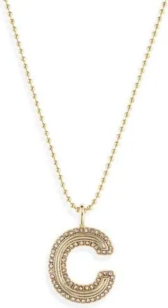 BaubleBar Arianna Initial Pendant Necklace in Gold C at Nordstrom Rack