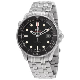 Omega Pre-owned Omega Seamaster Automatic Chronometer Black Dial Mens Watch OM21230412001003