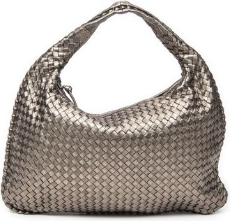 Bottega Veneta Pre-owned Womens Large Hobo Shoulder Bag - Silver - One Size