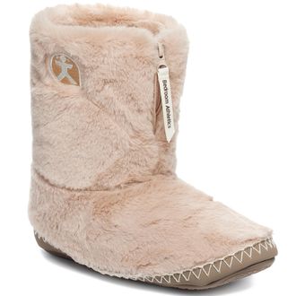 Bedroom Athletics Womens Marilyn Classic Faux Fur Slipper Boot luxury Warm Zip Fastening Memory Foam Durable Machine Washable Gingerbread UK9/UK10
