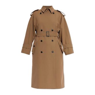 Max Mara Belted Coats, female, Brown, Size: XS Certo Wool Coat