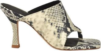 Erika Cavallini Semi Couture Leather Sandals - Black/Beige