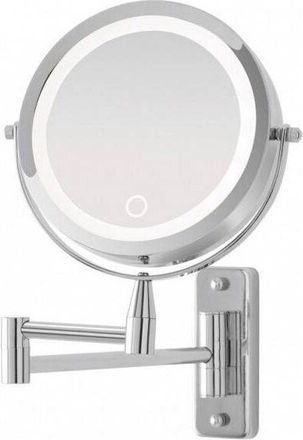 Feridras Espejo De Pared Cromado Con Led D:17cm - Idroclic