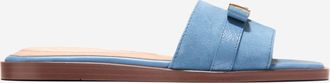 Cole Haan Womens Go-To Emalia Bow Slide Sandals - Medium Blue Size 10.5