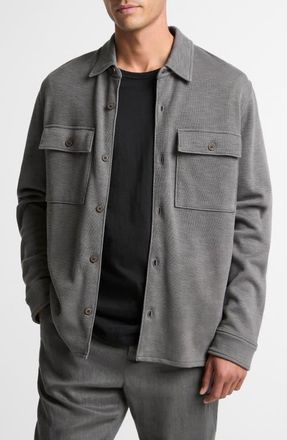 Vince Double Slub Shirt Jacket in Slate at Nordstrom, Size Xx-Large