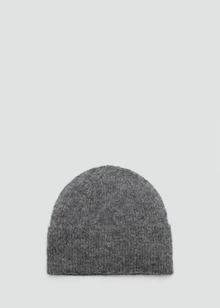 Mango Cappello maglia a coste grigio antracite - Donna - Taglia unica - MANGO