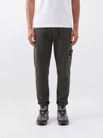Stone Island Pantaloni cargo in cotone organico con logo
