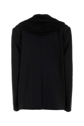 Y / Project Womens Black Stretch Twill Oversize Blazer Giacche E Gilet