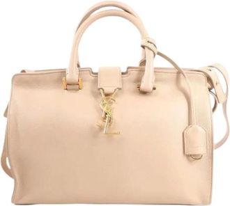 Saint Laurent Pre-owned Handbags, female, Beige, Size: ONE SIZE Pre-owned Baby Cabas