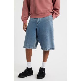 Elwood Big Baggy Denim Shorts in Pale Indigo at Nordstrom, Size 30