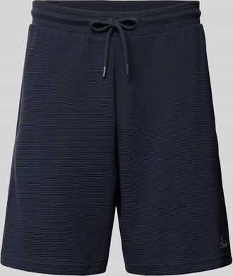 Review Shorts mit Strukturmuster in Marine, Gr&ouml;&szlig;e XXL