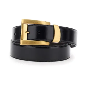 Versace Belts, male, Black, Size: 100 CM Leather Belt 4 cm