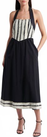 Adelyn Rae Fernanda Halter Dress In Black