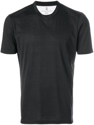 Brunello Cucinelli V-neck T-shirt - Blauw