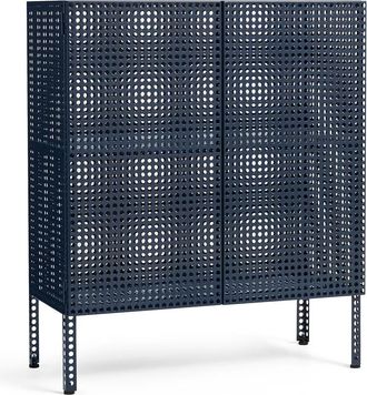 HAY Perforated Cabinet M, steel blue
