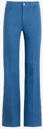 Vilagallo Womens Five-Pocket Flared Trousers In Blue