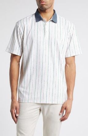 Swannies Trail Stripe Golf Polo in Vintage White at Nordstrom Rack, Size Xx-Large