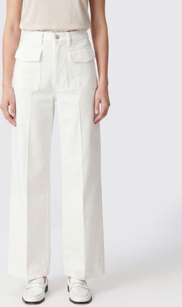 Frame Denim Jeans a gamba larga The Bow in denim di cotone a vita media