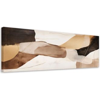 Artgeist Quadro su tela, Astratto Minimalismo Marrone - 120x40