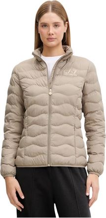Emporio Armani Emporio Armani Ea7, Jassen, Dames, Beige, L, Polyester, Gewatteerde Overgangsjas