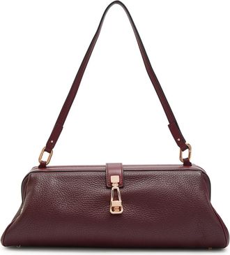 Gabriela Hearst Paola Grained Leather Clutch - Bordeaux - One Size