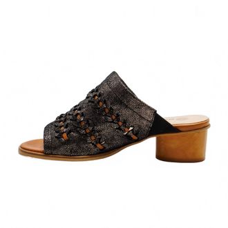 Eric Michael Womens Lisbon Woven Braided Sandal In Black