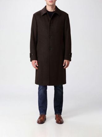Barena Single-Breasted Long Wool Blend Coat with Classic Collar