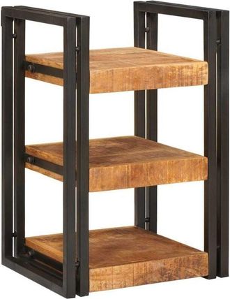 vidaXL Bedside Table Brown and black 38 x 33 x 58 cm Solid Mango Wood vidaXL