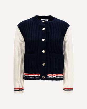 Thom Browne Bicolor cashmere Cardigan Female 44