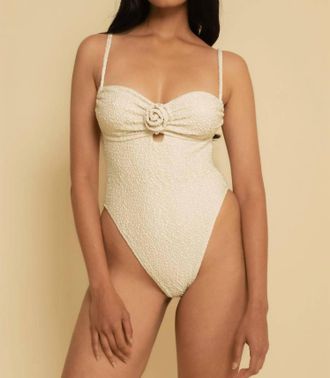 Montce Swim Devin Rosa One-Piece Swimsuit In Oat Texture
