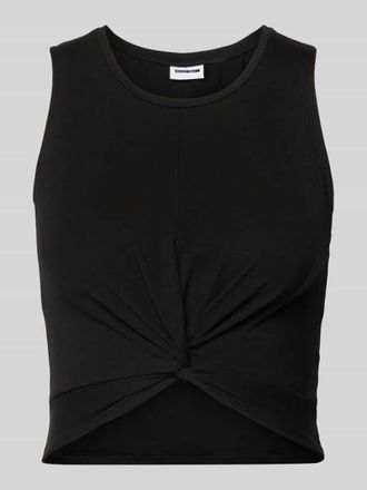 Noisy May Crop Top mit Knotendetail Modell TWIGGI in Black, Gr&ouml;&szlig;e XL