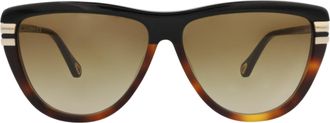 Chlo&eacute; Square-Frame Recycled Acetate Sunglasses