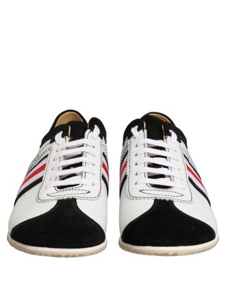 Dolce & Gabbana Leather and Suede Low-Top Sneaker - White