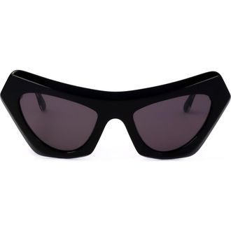 Marni 56mm Cat Eye Sunglasses in Black /Grey at Nordstrom Rack