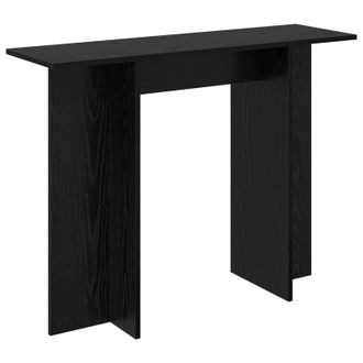 vidaXL Mesa Consola Roble Negro 100 X 30 X 75 Cm Madera De Ingenier&iacute;a Vidaxl