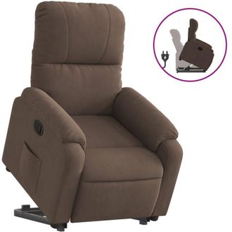 vidaXL Vidaxl - Sill&oacute;n Reclinable Elevable Tela De Microfibra Marr&oacute;n