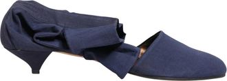 Dolce & Gabbana Stretch Soklaarzen - Dames - Pumps - Blauw - 40 EU - Katoen - Schoenen