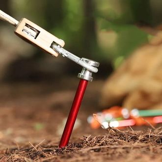 OEM 10 Varillas De Aleaci&oacute;n De Aluminio De 23 Cm De Largo Para Tiendas De Campa&ntilde;a, Color Rojo, Para Acampar Y Hacer Senderismo