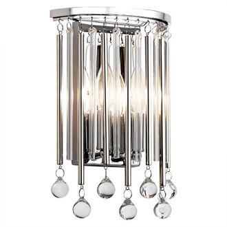 Netlighting Kichler Piper Wall Lamp Polished Chrome in Grey