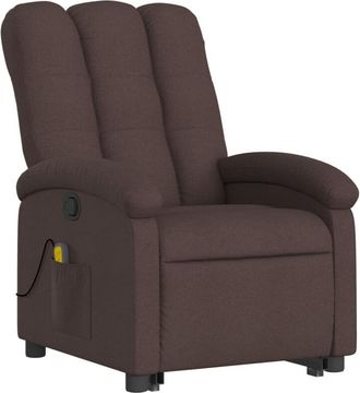 vidaXL Vidaxl - Silla De Masaje Reclinable De Pie De Tela Marr&oacute;n Oscuro